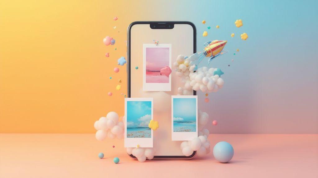 Five-story script using only photos (no video) to skyrocket social media engagement with easy templates